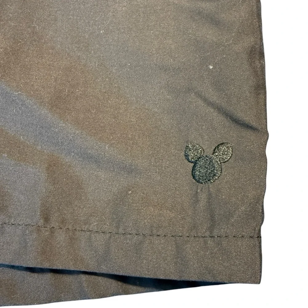 Disney Parks Mickey Mouse Black & White Swim Trunks‎ Mens Size L Elastic Shorts